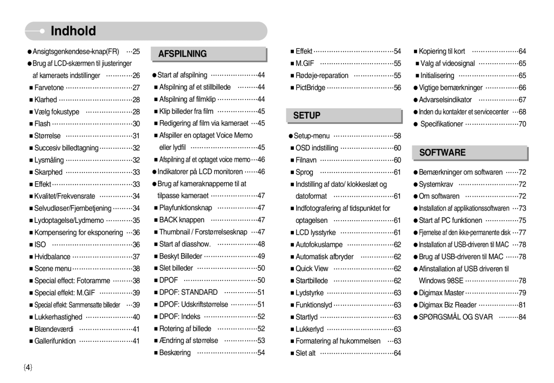 Samsung EC-NV11ZBBB/E2, EC-NV11ZBDA/DE, EC-NV11ZBBC/E2 manual Iso, Dpof Standard, Gif, Spørgsmål OG Svar 