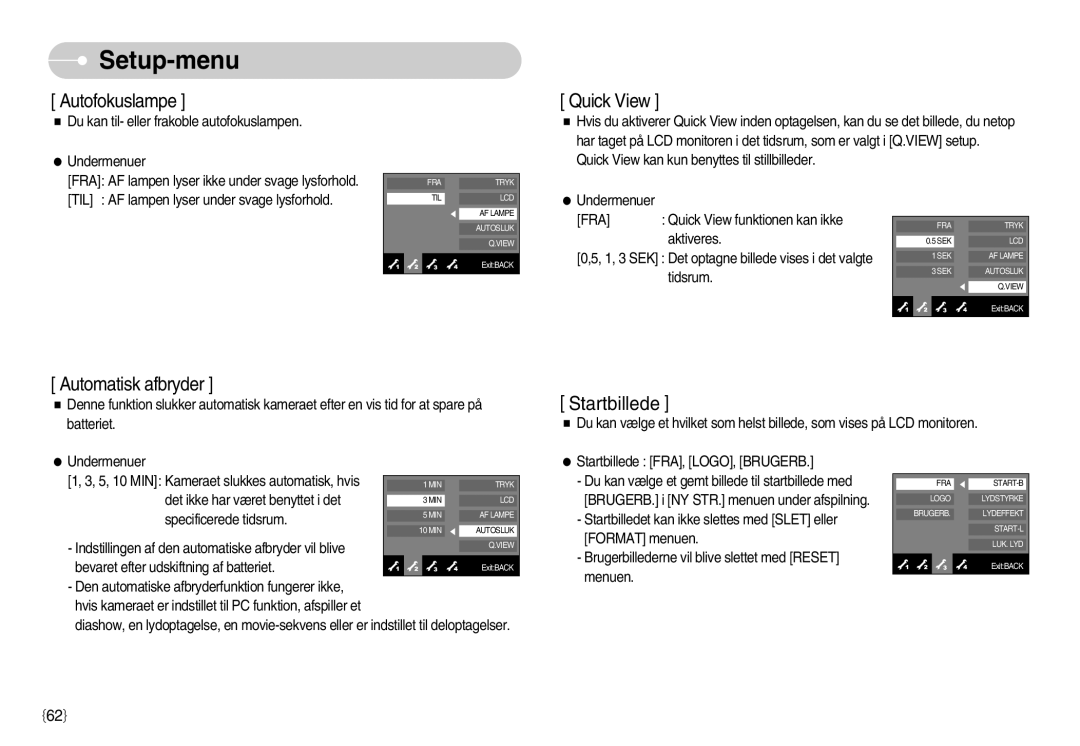 Samsung EC-NV11ZBDA/DE, EC-NV11ZBBC/E2, EC-NV11ZBBB/E2 manual Automatisk afbryder 