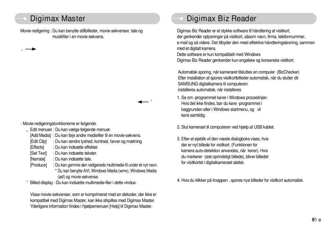 Samsung EC-NV11ZBBC/E2, EC-NV11ZBDA/DE, EC-NV11ZBBB/E2 manual Digimax Biz Reader 