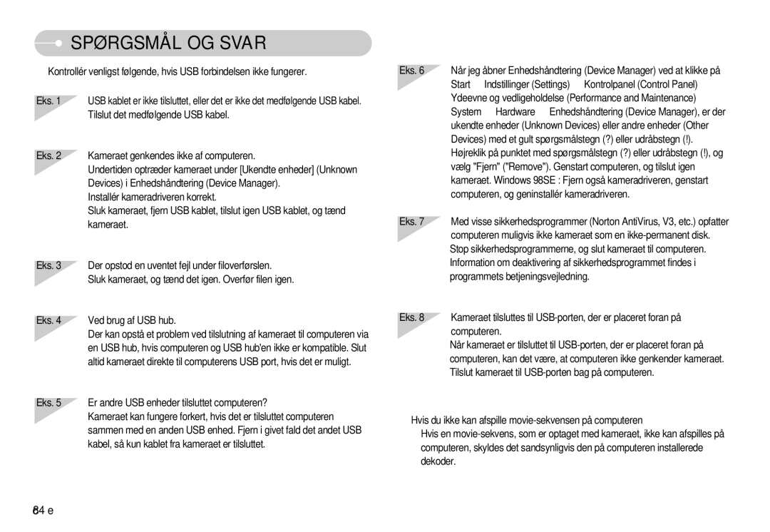 Samsung EC-NV11ZBBC/E2, EC-NV11ZBDA/DE, EC-NV11ZBBB/E2 manual Spørgsmål OG Svar 