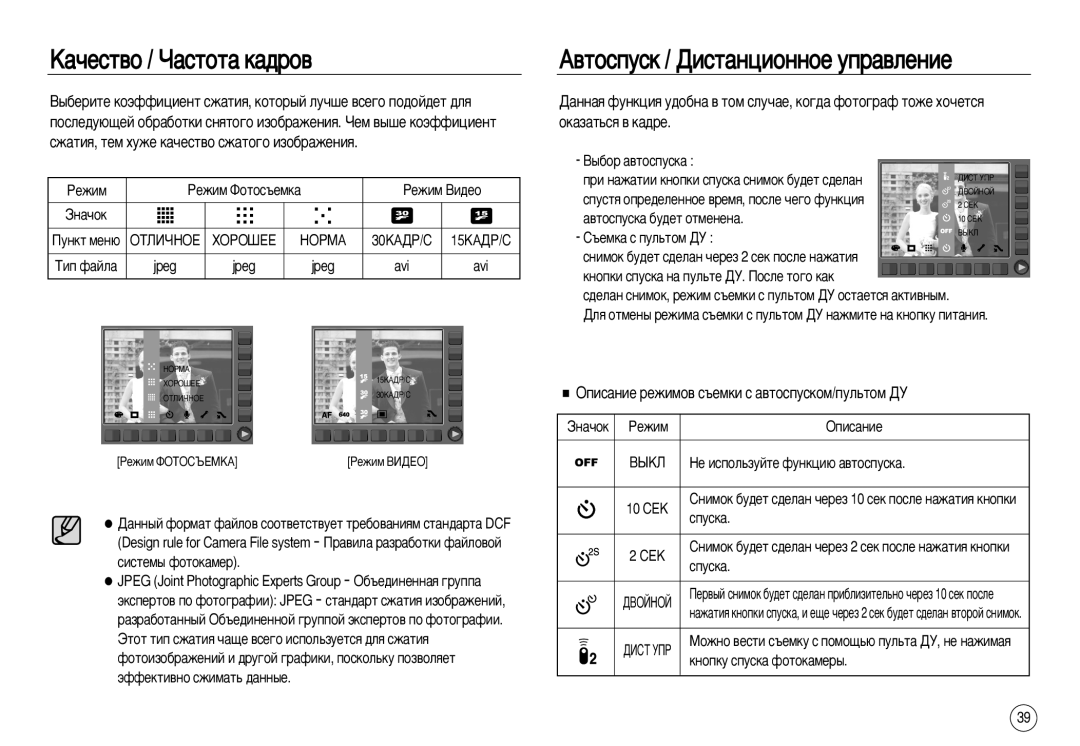 Samsung EC-NV15ZBDB/AS ‡˜ÂÒÚ‚Ó / ó‡ÒÚÓÚ‡ Í‡‰Ó‚, ‚Úóòôûòí / Ñëòú‡Ìˆëóììóâ Ûô‡‚Îâìëâ, Òôûòí‡, Íìóôíû ÒÔÛÒÍ‡ ÙÓÚÓÍ‡ÏÂ˚ 