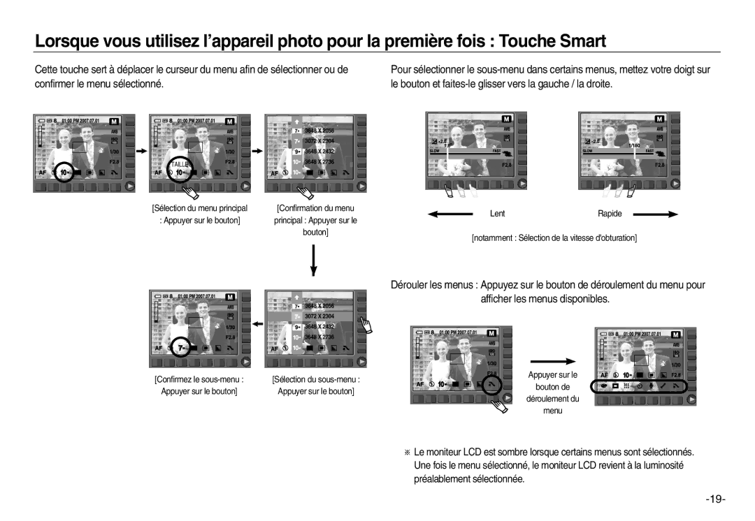 Samsung EC-NV15ZSBA/E2, EC-NV15ZSBA/E1, EC-NV15ZBBA/E2, EC-NV15ZBBA/E1, EC-NV15ZSDA/E3, EC-NV15ZBDA/E3 manual Lent 