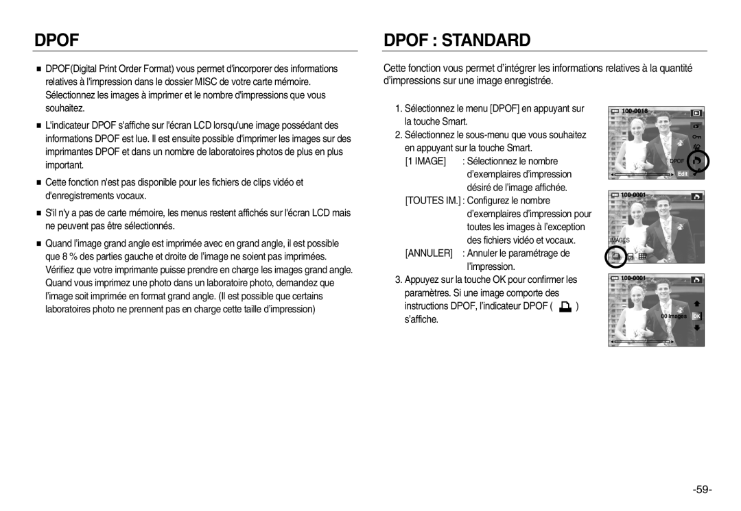 Samsung EC-NV15ZSBA/E1, EC-NV15ZBBA/E2, EC-NV15ZSBA/E2, EC-NV15ZBBA/E1, EC-NV15ZSDA/E3, EC-NV15ZBDA/E3 manual Image, Annuler 