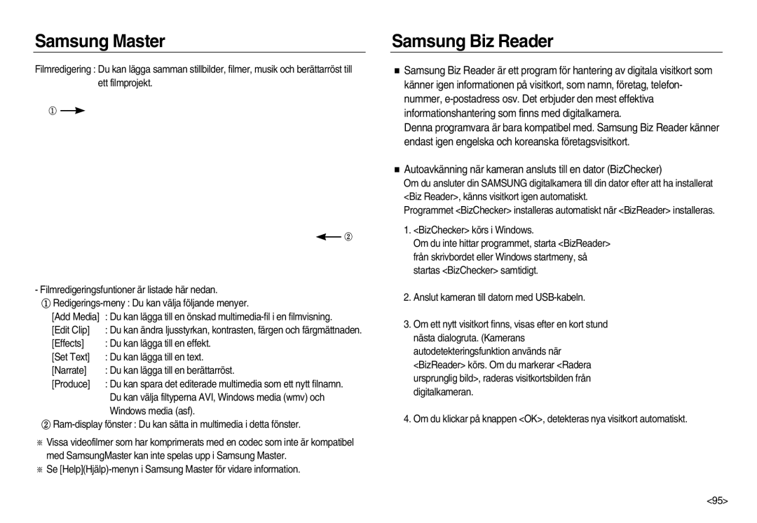 Samsung EC-NV20ZBBA/E3, EC-NV20ZBBA/E2, EC-NV20ZSBA/E2 manual Samsung Biz Reader 