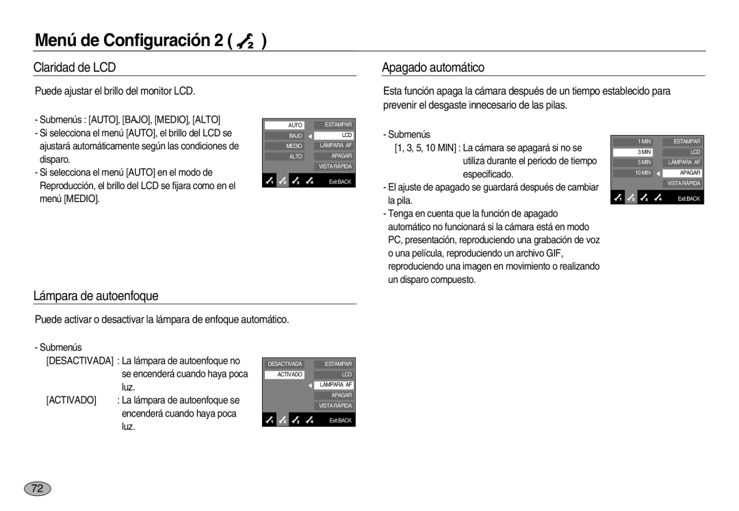 Samsung EC-NV20ZBBA/E3 Claridad de LCD Apagado automático, Lámpara de autoenfoque, Puede ajustar el brillo del monitor LCD 