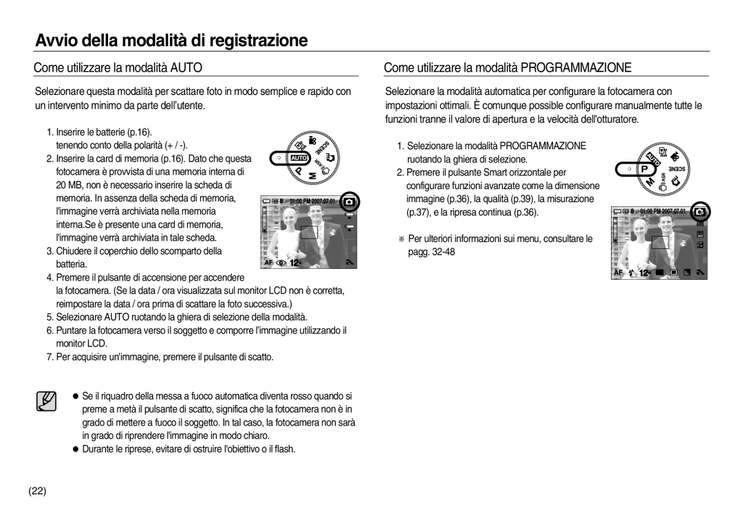 Samsung EC-NV20ZSBA/IT, EC-NV20ZSBA/E1 manual Avvio della modalità di registrazione, Come utilizzare la modalità Auto 