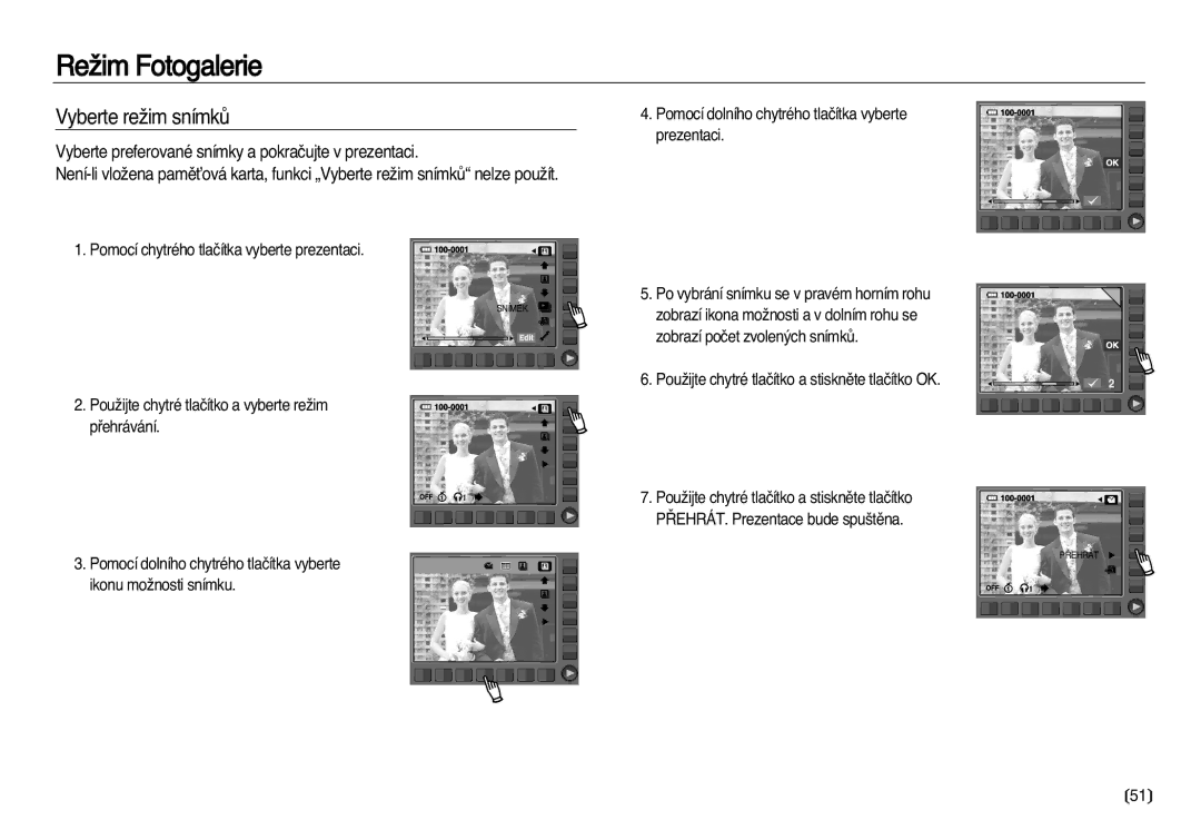 Samsung EC-NV20ZSBA/E3, EC-NV20ZBBA/E3 manual Vyberte reÏim snímkÛ 