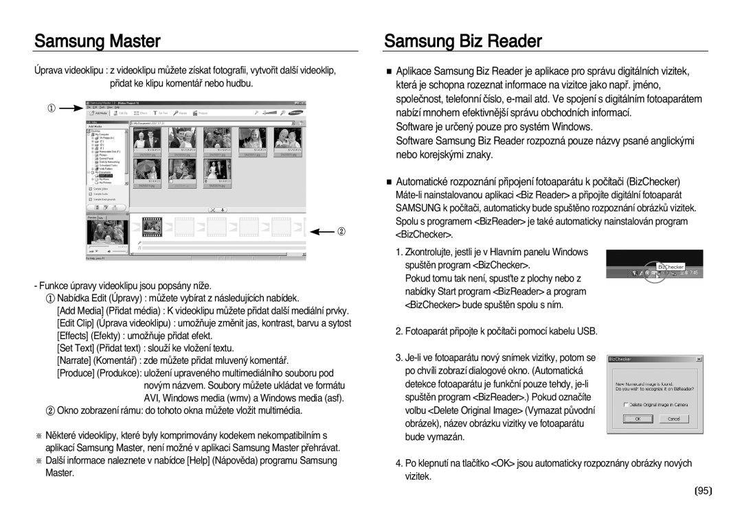 Samsung EC-NV20ZSBA/E3, EC-NV20ZBBA/E3 manual Samsung Biz Reader 