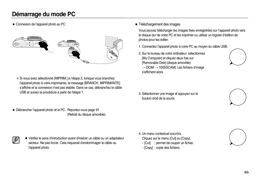 Samsung EC-NV20ZBBA/FR, EC-NV20ZSBA/E3, EC-NV20ZSBA/FR, EC-NV20ZSBA/E1, EC-NV20ZBBA/E3 manual Téléchargement des images 