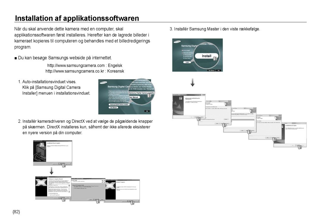 Samsung EC-NV24HSBA/E2, EC-NV24HBBA/E3, EC-NV24HBBA/E2, EC-NV24HSBA/E3, EC-NV24HBBD/E2 Installation af applikationssoftwaren 