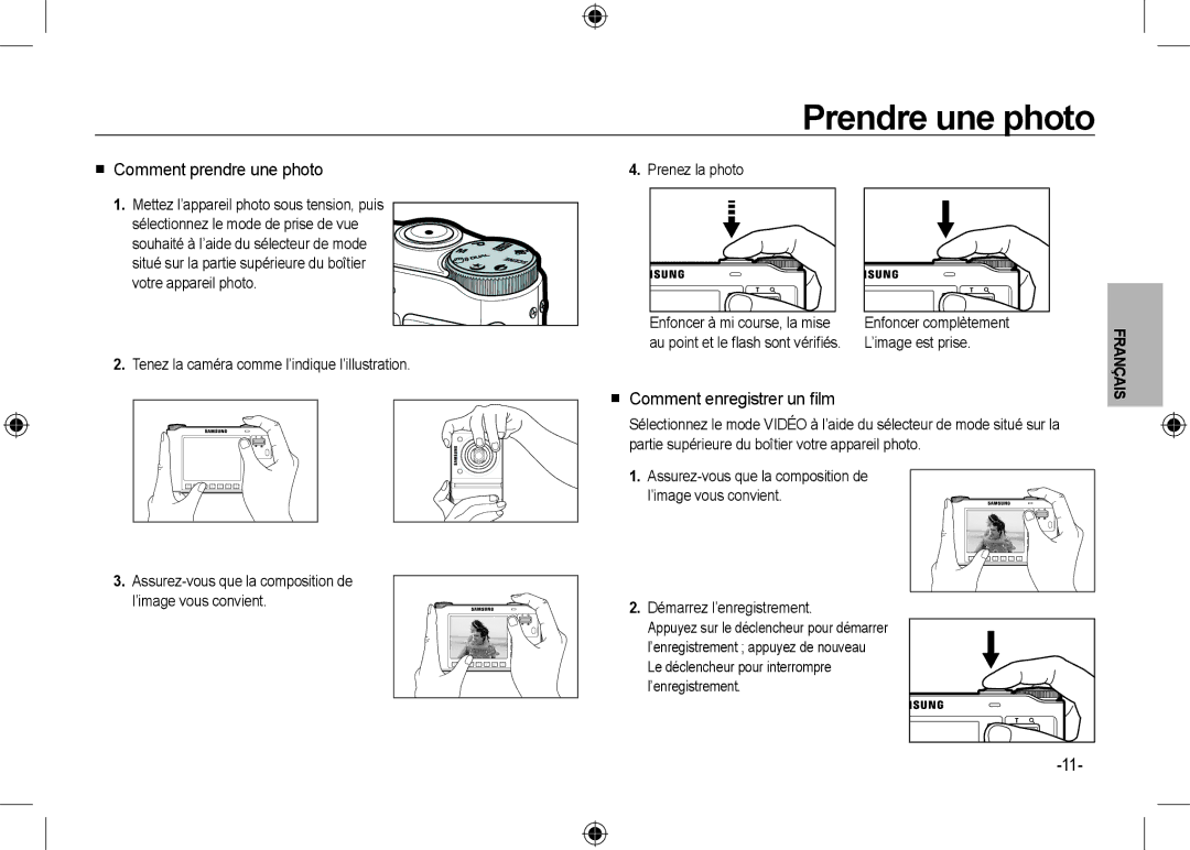 Samsung EC-NV24HBBA/IT Prendre une photo,  Comment prendre une photo,  Comment enregistrer un ﬁlm, ’image est prise 