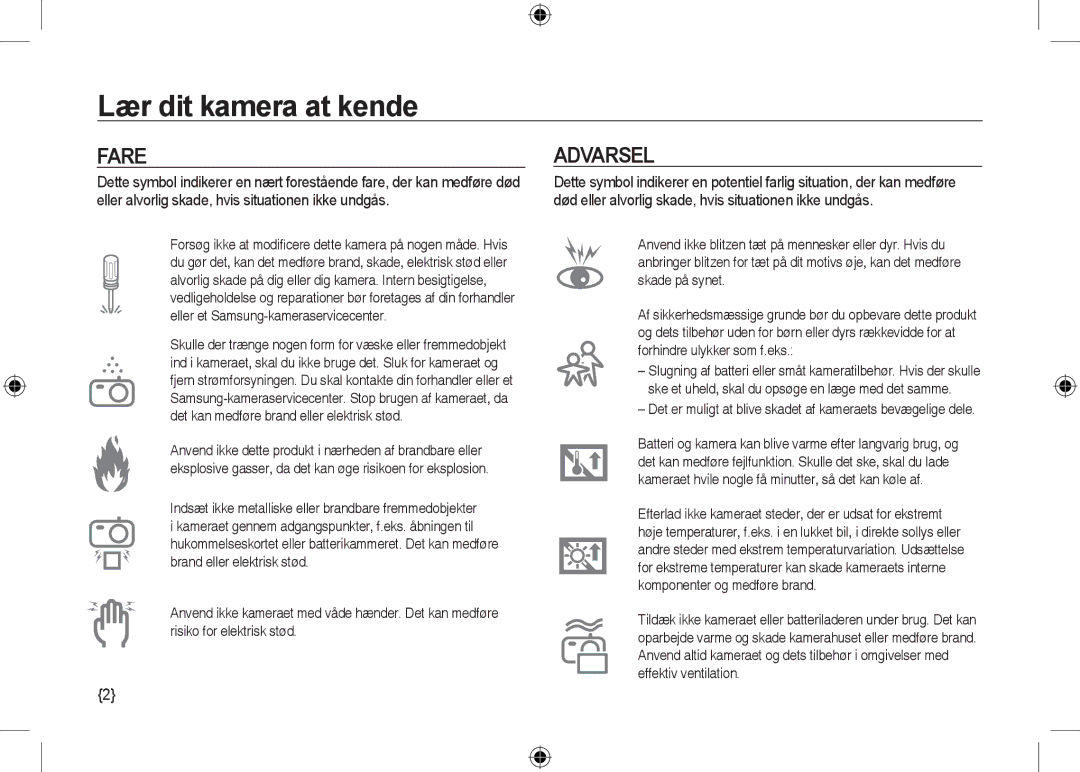 Samsung EC-NV24HBBB/E1, EC-NV24HBBA/E3, EC-NV24HBBB/FR, EC-NV24HBBA/E2, EC-NV24HSBA/FR, EC-NV24HSBA/E3 Lær dit kamera at kende 