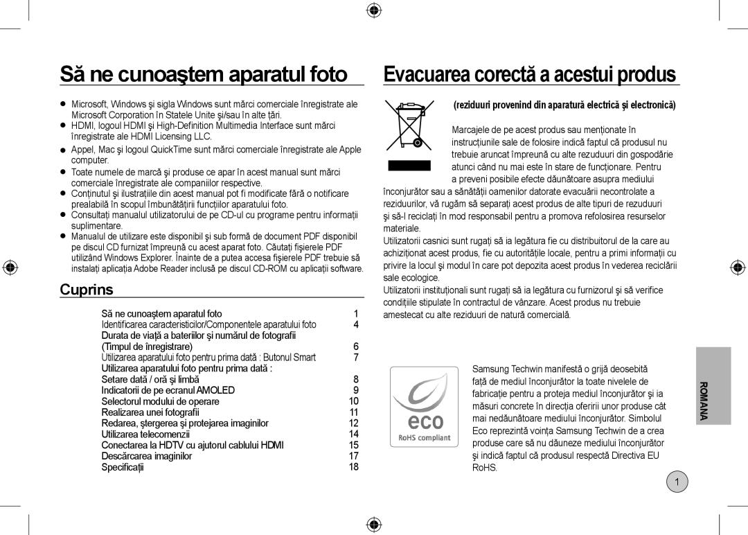 Samsung EC-NV24HSBA/E1, EC-NV24HBBA/E3, EC-NV24HBBB/FR, EC-NV24HBBA/E2 Să ne cunoaştem aparatul foto, Timpul de înregistrare 