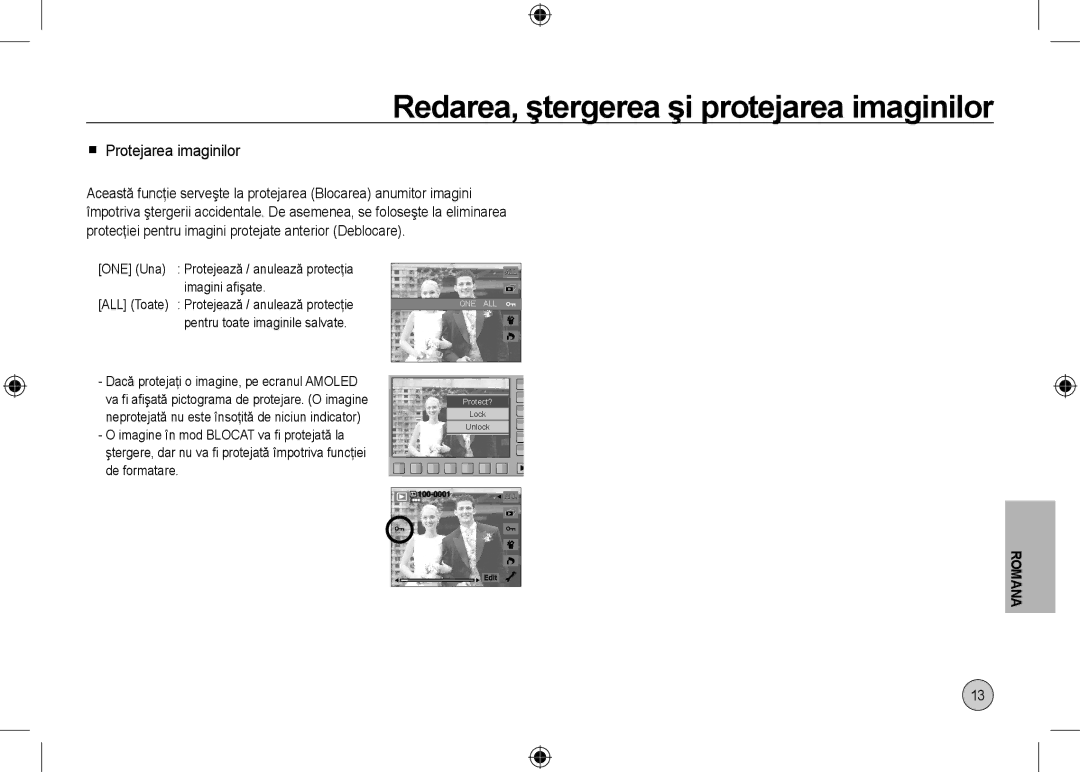 Samsung EC-NV24HSBD/E3, EC-NV24HBBA/E3, EC-NV24HBBB/FR, EC-NV24HBBA/E2  Protejarea imaginilor, Imagini afişate, ALL Toate 