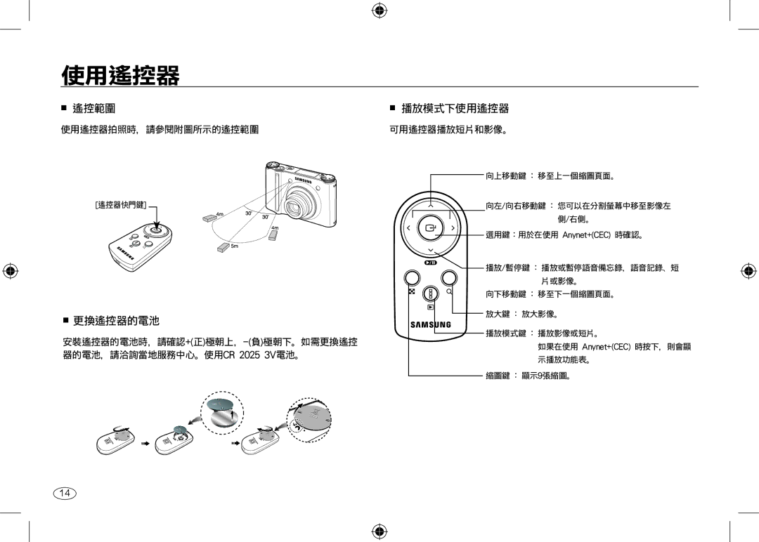 Samsung EC-NV24HBBA/E2, EC-NV24HBBA/E3, EC-NV24HBBB/FR, EC-NV24HSBA/FR, EC-NV24HSBA/E3, EC-NV24HSBA/E2, EC-NV24HBBA/GB 使用遙控器 