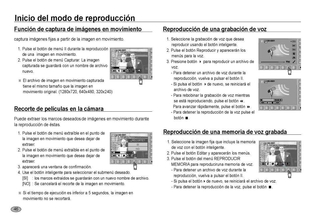 Samsung EC-NV24HBBC/E1, EC-NV24HBBA/E3 Función de captura de imágenes en movimiento, Recorte de películas en la cámara 