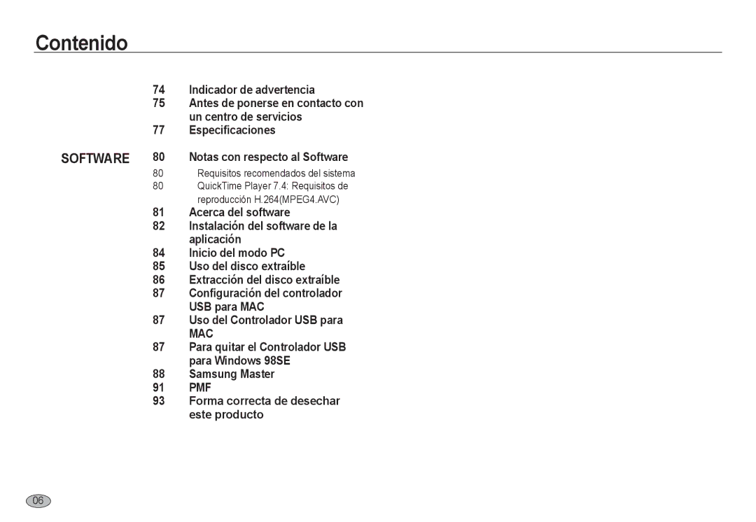 Samsung EC-NV24HBBA/E3, EC-NV24HSBA/E3, EC-NV24HSBB/E1, EC-NV24HBBB/E1, EC-NV24HSBA/E1, EC-NV24HBBC/E1, EC-NV24HBBA/E1 Software 