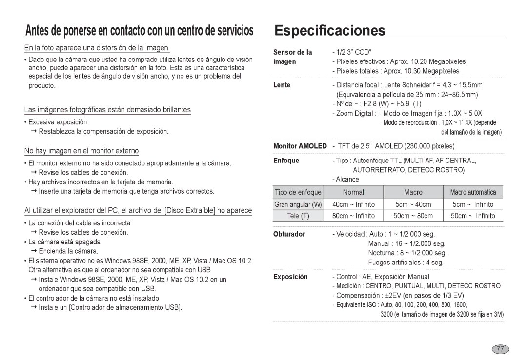 Samsung EC-NV24HSBA/E3, EC-NV24HBBA/E3, EC-NV24HSBB/E1 Especificaciones, En la foto aparece una distorsión de la imagen 