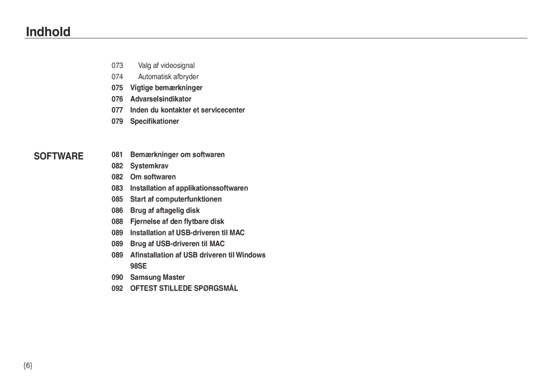 Samsung EC-NV30ZBDA/E3, EC-NV30ZSBA/E2, EC-NV30ZSDA/E3, EC-NV30ZBBA/E2 manual Software 