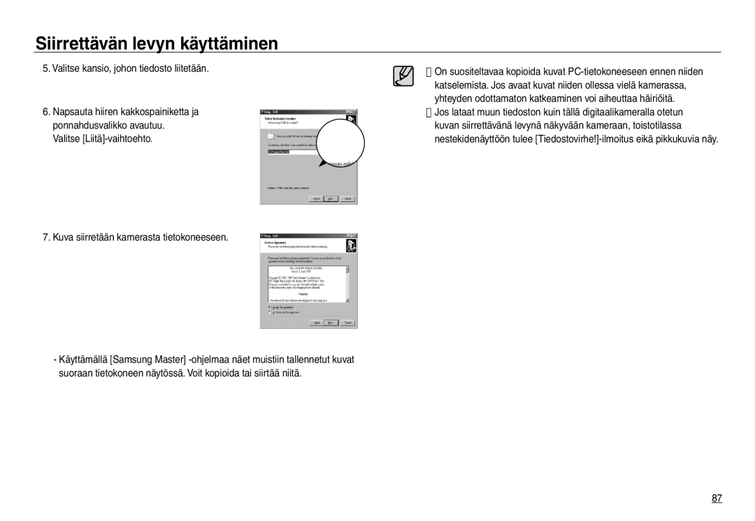 Samsung EC-NV30ZSBA/E2, EC-NV30ZSDA/E3, EC-NV30ZBBA/E2, EC-NV30ZBDA/E3 manual Valitse kansio, johon tiedosto liitetään 