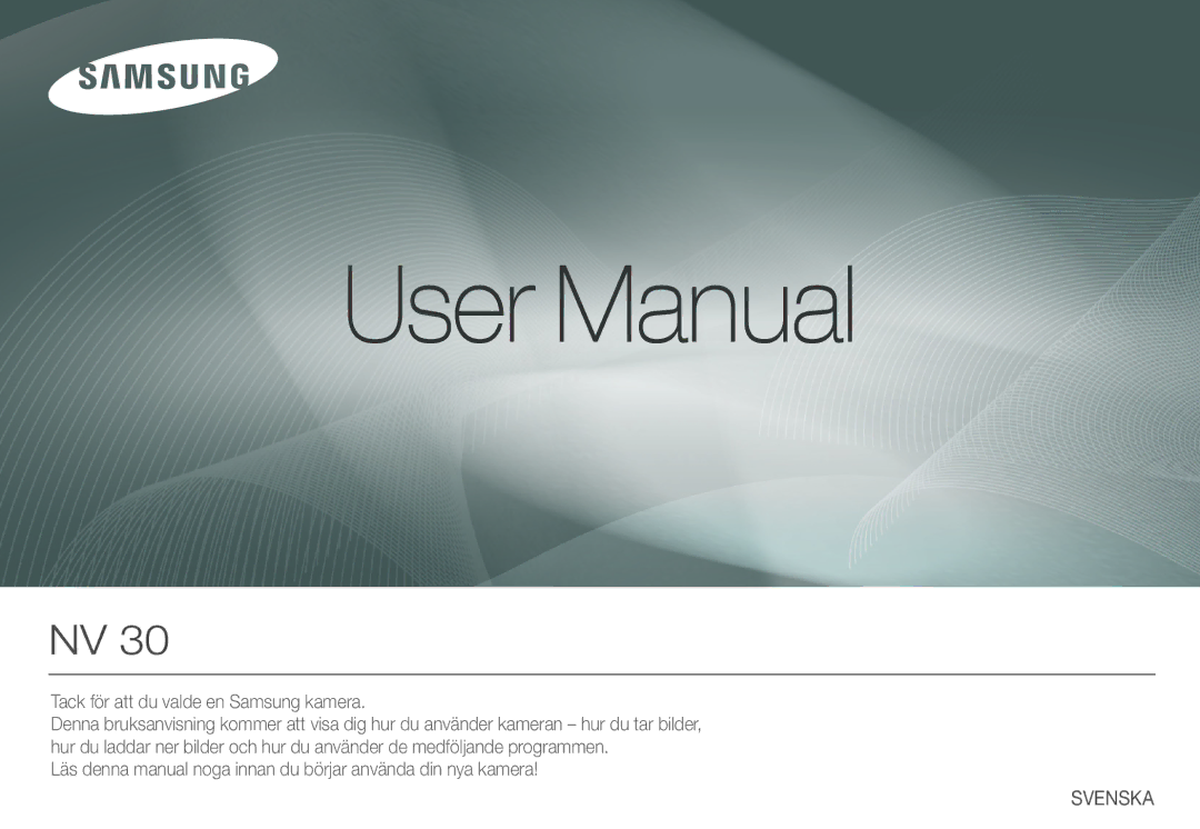 Samsung EC-NV30ZSDA/E3, EC-NV30ZSBA/E2, EC-NV30ZBBA/E2, EC-NV30ZBDA/E3 manual Svenska 