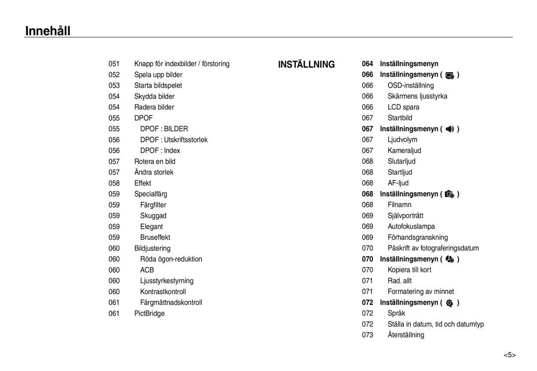 Samsung EC-NV30ZBBA/E2, EC-NV30ZSBA/E2, EC-NV30ZSDA/E3, EC-NV30ZBDA/E3 manual Dpof Bilder, Acb 