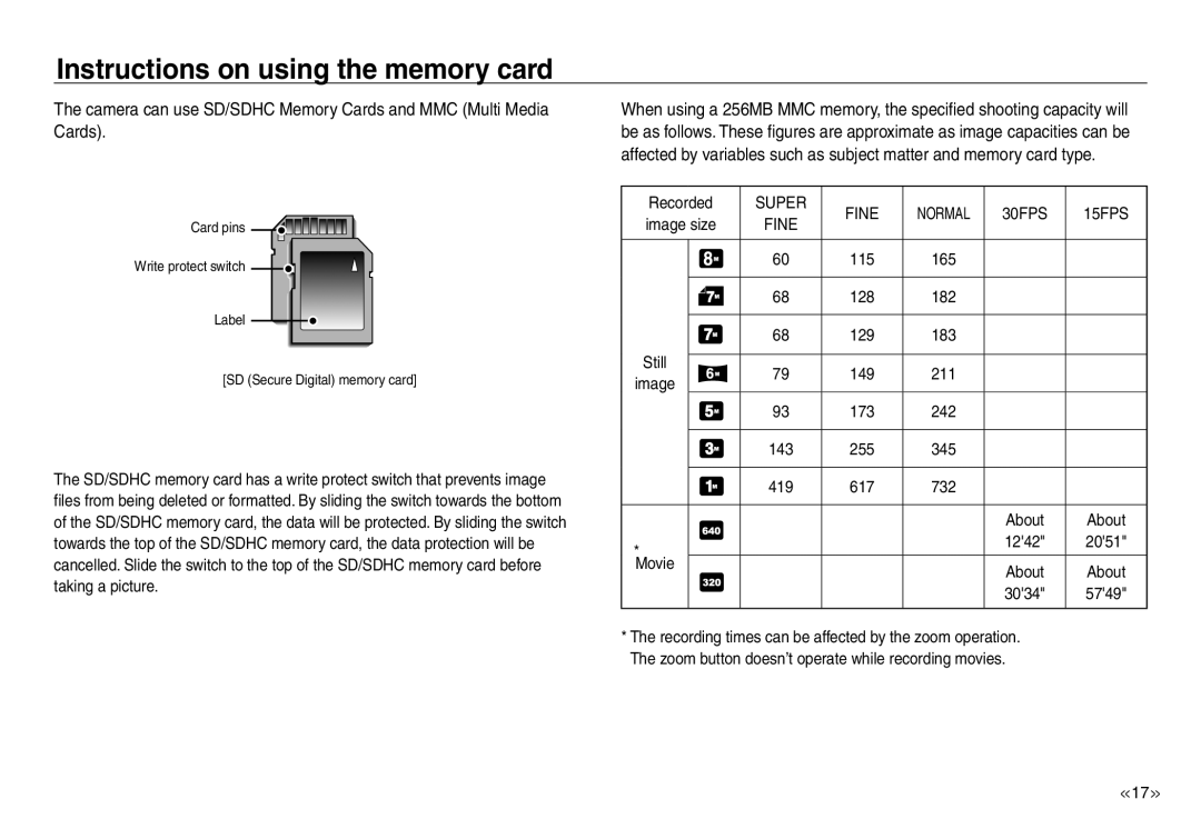 Samsung EC-NV30ZBBA/GB, EC-NV30ZSBA/GB, EC-NV30ZSBA/E2, EC-NV30ZSBA/FR, EC-NV30ZSDA/E3 manual Still, Image, Movie About 