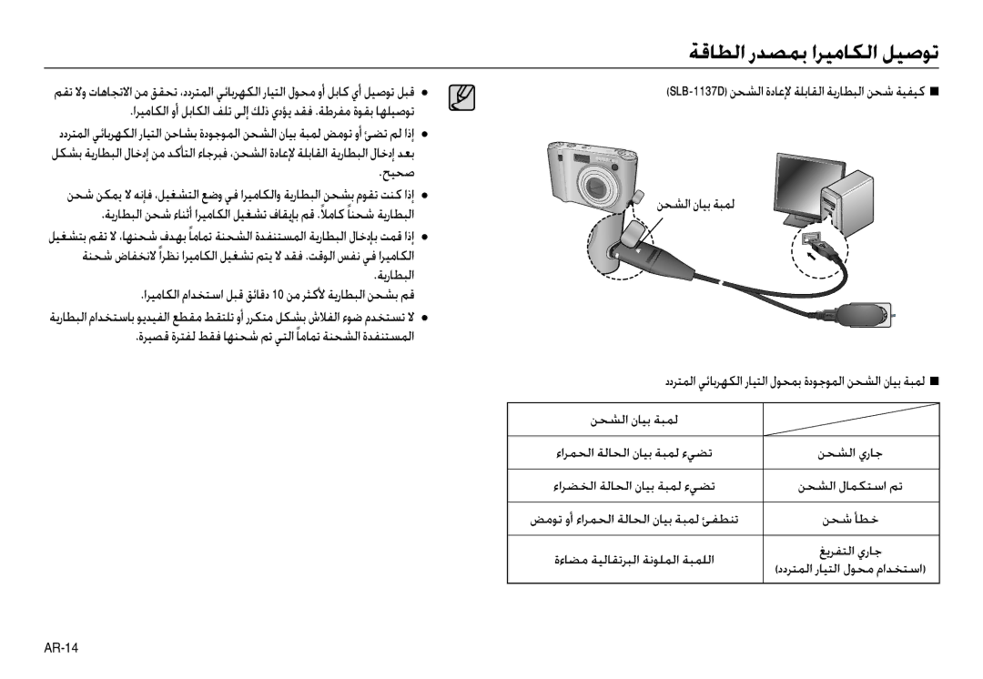 Samsung EC-NV30ZBBA/AU, EC-NV30ZSBA/GB, EC-NV30ZSBA/E2, EC-NV30ZSBA/FR, EC-NV30ZSDA/E3, EC-NV30ZBBA/FR manual ﻦﺤﺸﻟا نﺎﻴﺑ ﺔﺒﻤﻟ 