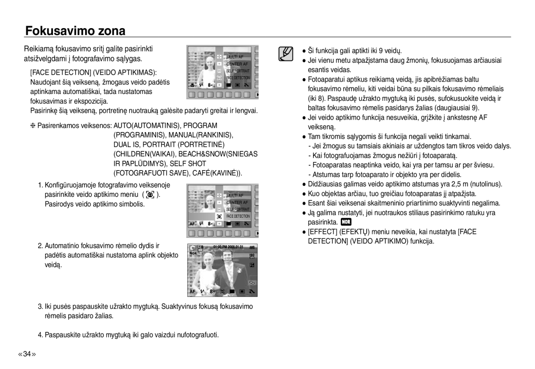 Samsung EC-NV30ZBBA/RU, EC-NV30ZSBA/RU manual Konfigūruojamoje fotografavimo veiksenoje 