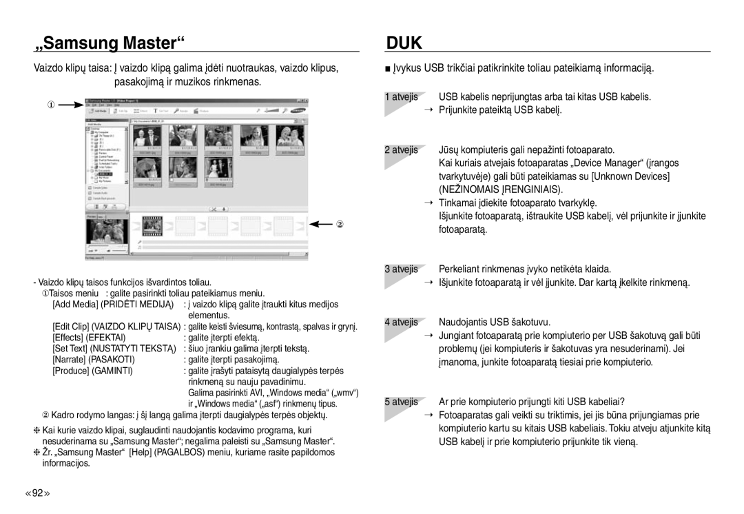 Samsung EC-NV30ZBBA/RU, EC-NV30ZSBA/RU manual Pasakojimą ir muzikos rinkmenas 