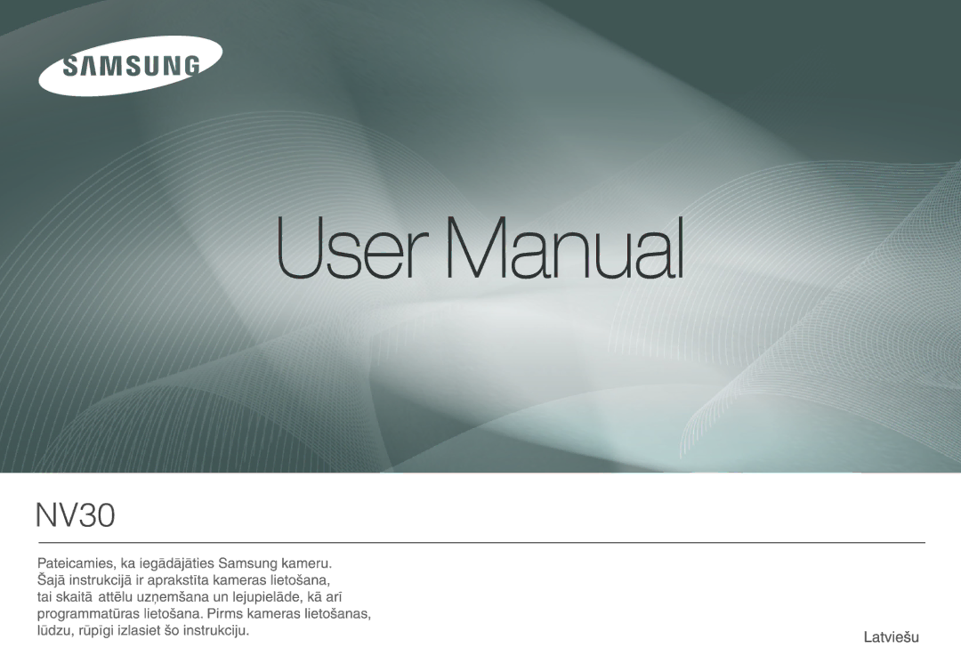 Samsung EC-NV30ZBBA/RU, EC-NV30ZSBA/RU manual 