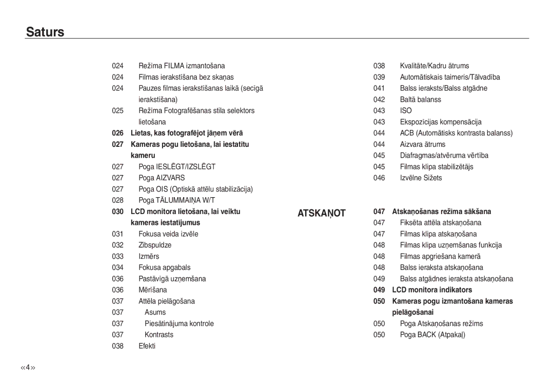 Samsung EC-NV30ZBBA/RU, EC-NV30ZSBA/RU manual Iso 