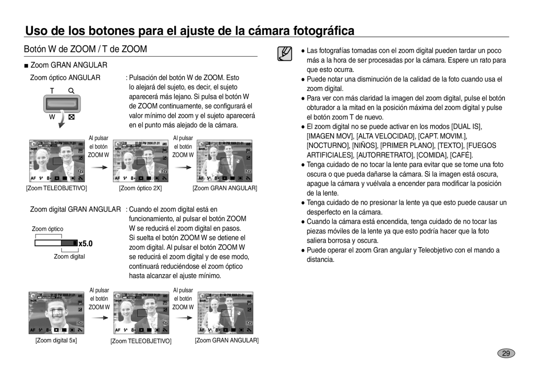 Samsung EC-NV30ZBBA/AS, EC-NV30ZSDA/E3 Imagen MOV, Alta VELOCIDAD, CAPT. Movim, ARTIFICIALES, AUTORRETRATO, COMIDA, Café 