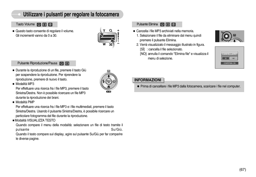 Samsung EC-NV3ZZBBJ/E1, EC-NV3ZZBBC/E2, EC-NV3ZZSBA/E1, EC-NV3ZZBBD/E1 manual Utilizzare i pulsanti per regolare la fotocamera 