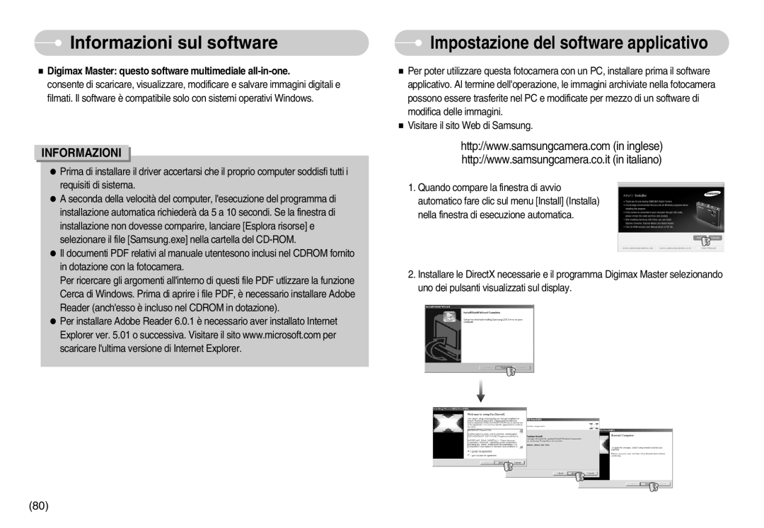 Samsung EC-NV3ZZBBC/E2, EC-NV3ZZSBA/E1, EC-NV3ZZBBD/E1, EC-NV3ZZSBA/DE, EC-NV3ZZSBA/IT Impostazione del software applicativo 