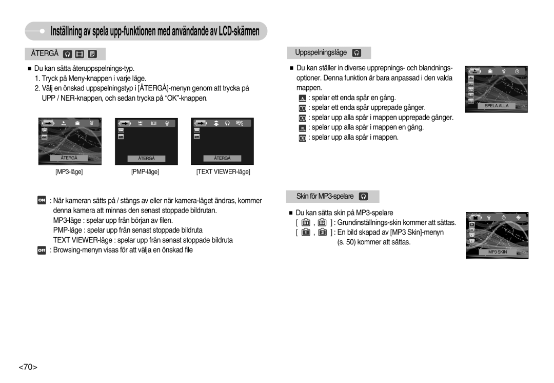 Samsung EC-NV3ZZBBF/E2, EC-NV3ZZBBC/E2, EC-NV3ZZSBA/E1, EC-NV3ZZSBA/DE, EC-NV3ZZBBB/E2, EC-NV3ZZBBG/E2, EC-NV3ZZBBA/FI PMP-läge 