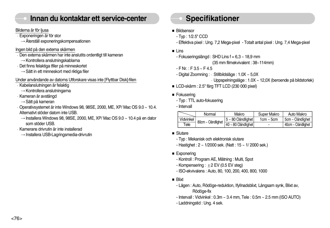 Samsung EC-NV3ZZBBA/FI, EC-NV3ZZBBC/E2, EC-NV3ZZSBA/E1, EC-NV3ZZSBA/DE, EC-NV3ZZBBB/E2, EC-NV3ZZBBG/E2 manual Specifikationer 