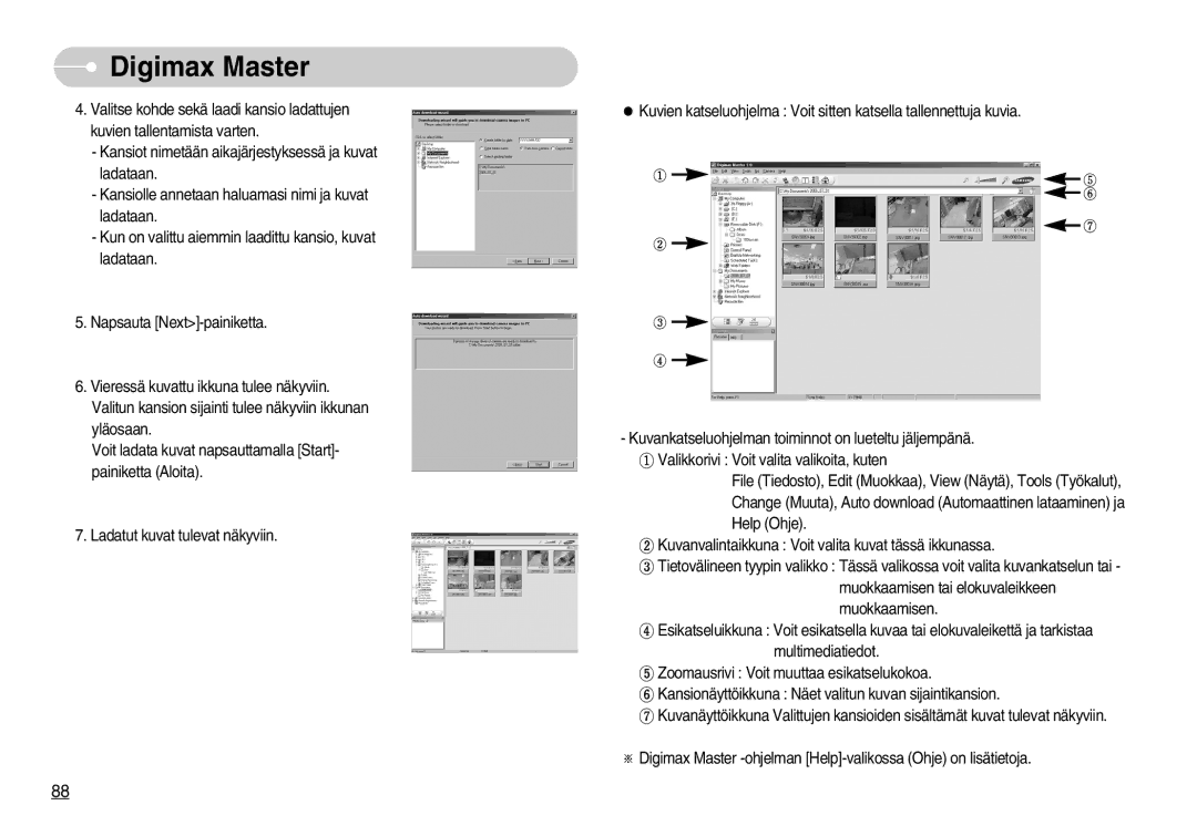 Samsung EC-NV3ZZBBF/E2, EC-NV3ZZBBC/E2, EC-NV3ZZSBA/E1, EC-NV3ZZSBA/DE, EC-NV3ZZBBB/E2, EC-NV3ZZBBG/E2 manual Digimax Master 