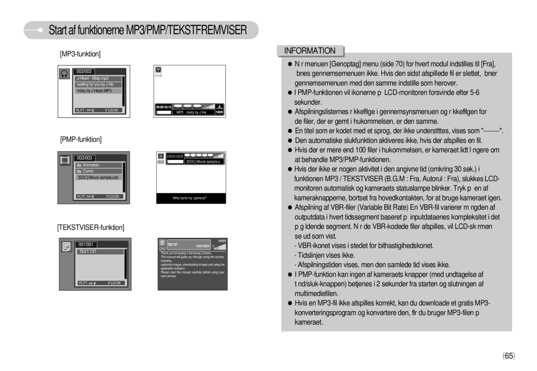 Samsung EC-NV3ZZBBB/E2, EC-NV3ZZBBC/E2, EC-NV3ZZSBA/E1, EC-NV3ZZSBA/DE Gennemsemenuen med den samme indstille som herover 