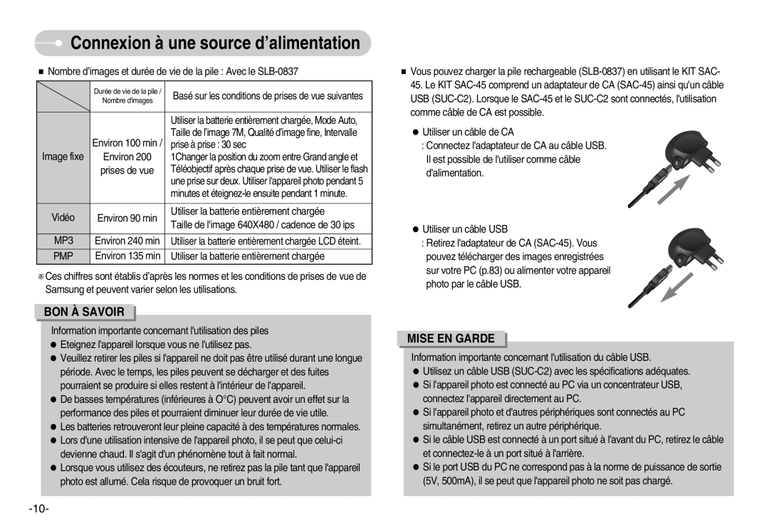 Samsung EC-NV3ZZBBC/E2, EC-NV3ZZSAA, EC-NV3ZZSBA/E1, EC-NV3ZZBBD/E1, EC-NV3ZZBBA/FR, EC-NV3ZZBBD/FR manual BON À Savoir, MP3 