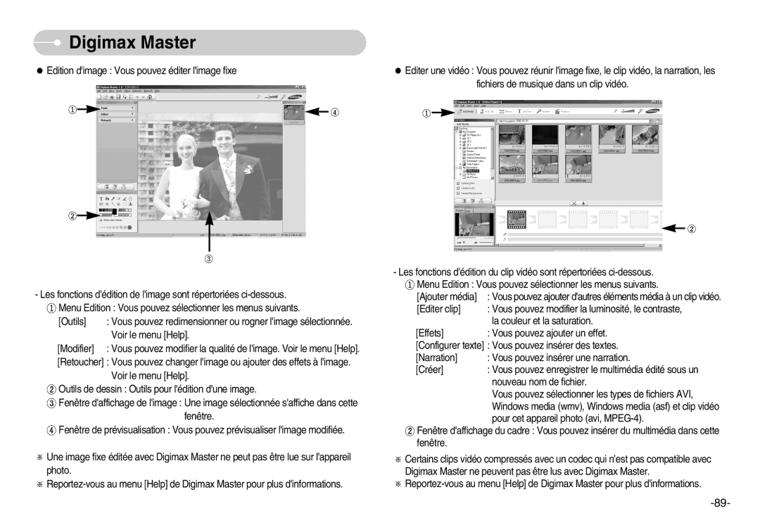 Samsung EC-NV3ZZSAA, EC-NV3ZZBBC/E2, EC-NV3ZZSBA/E1, EC-NV3ZZBBD/E1, EC-NV3ZZBBA/FR, EC-NV3ZZBBD/FR manual Digimax Master 