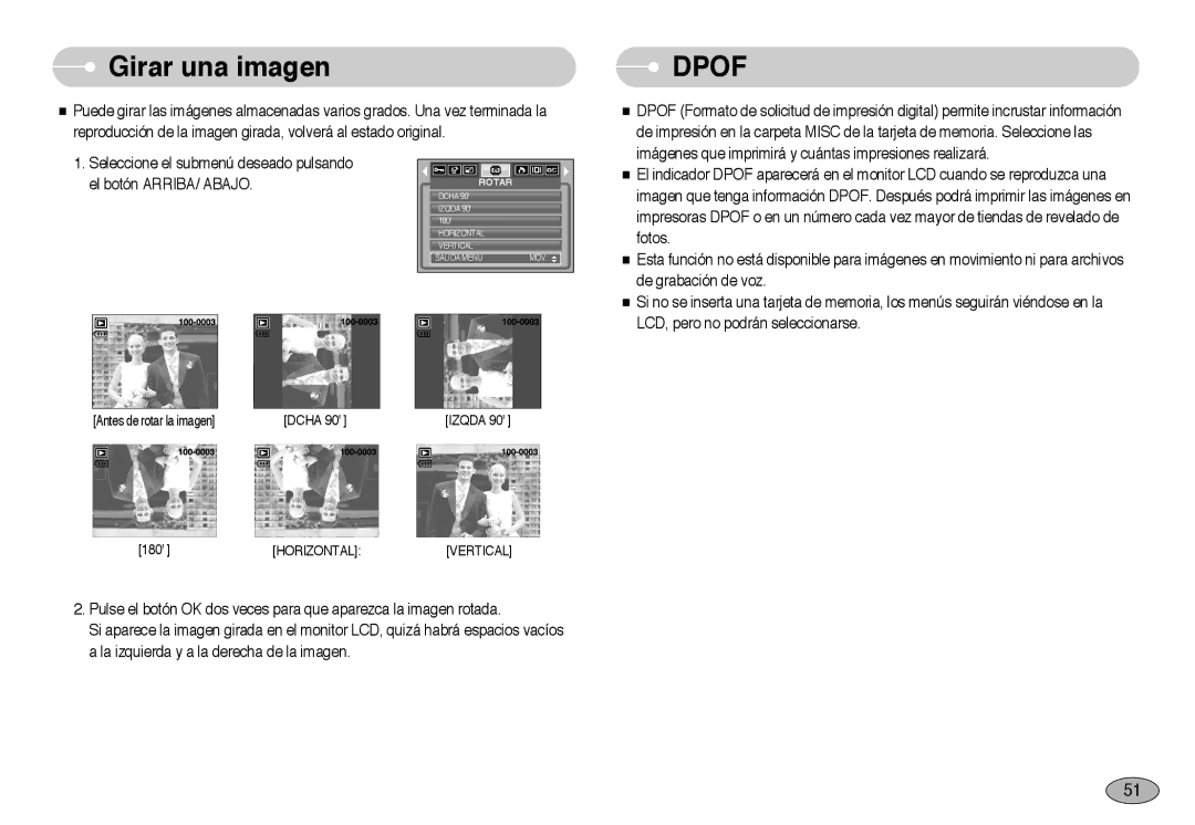 Samsung EC-NV3ZZBBA/SP, EC-NV3ZZSBA/E1 Girar una imagen, Imágenes que imprimirá y cuántas impresiones realizará, Fotos 