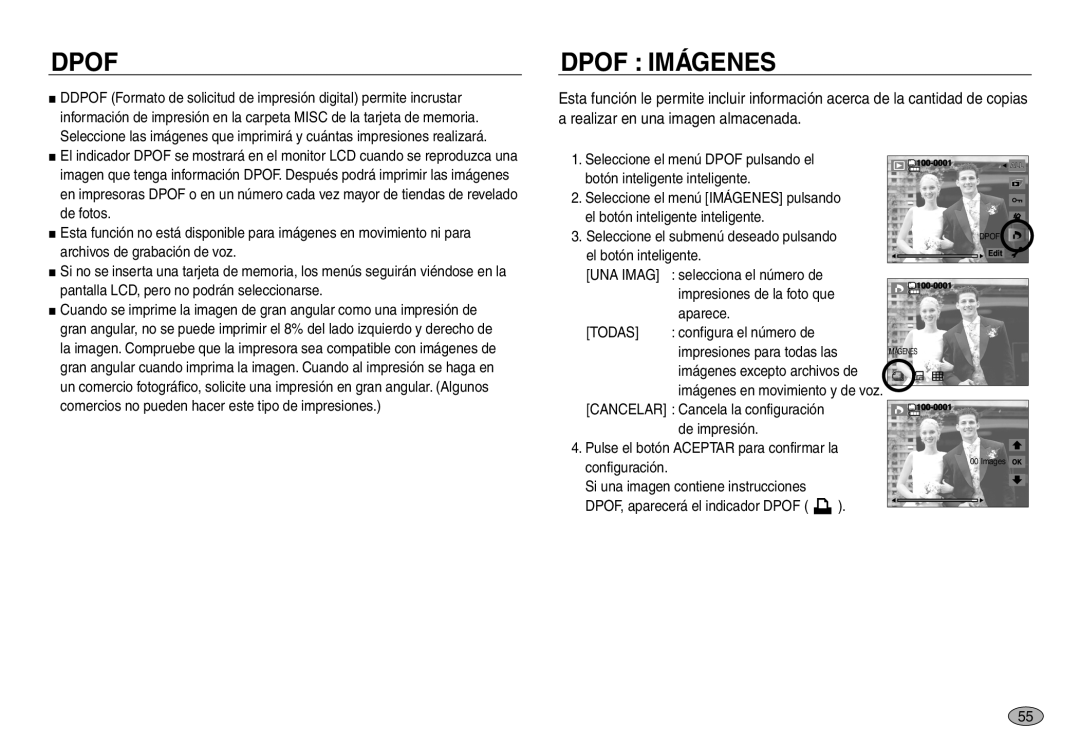 Samsung EC-NV40ZBDA/E3, EC-NV40ZBBA/FR, EC-NV40ZSDA/E3, EC-NV40ZSBB/E1, EC-NV40ZSBA/E1, EC-NV40ZBBC/E1 manual UNA Imag, Todas 