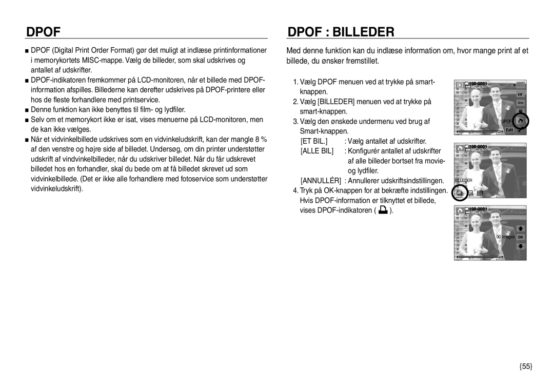 Samsung EC-NV40ZSDA/E3, EC-NV40ZBDA/E3, EC-NV40ZBBA/E2, EC-NV40ZSBA/E2 manual Et Bil, Alle BIL 