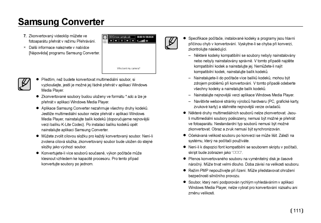 Samsung EC-NV4ZZSBA/E3 manual Kompatibilní kodek, nainstalujte balík kodeků, Všechny kodeky a nainstalujte balík kodeků 