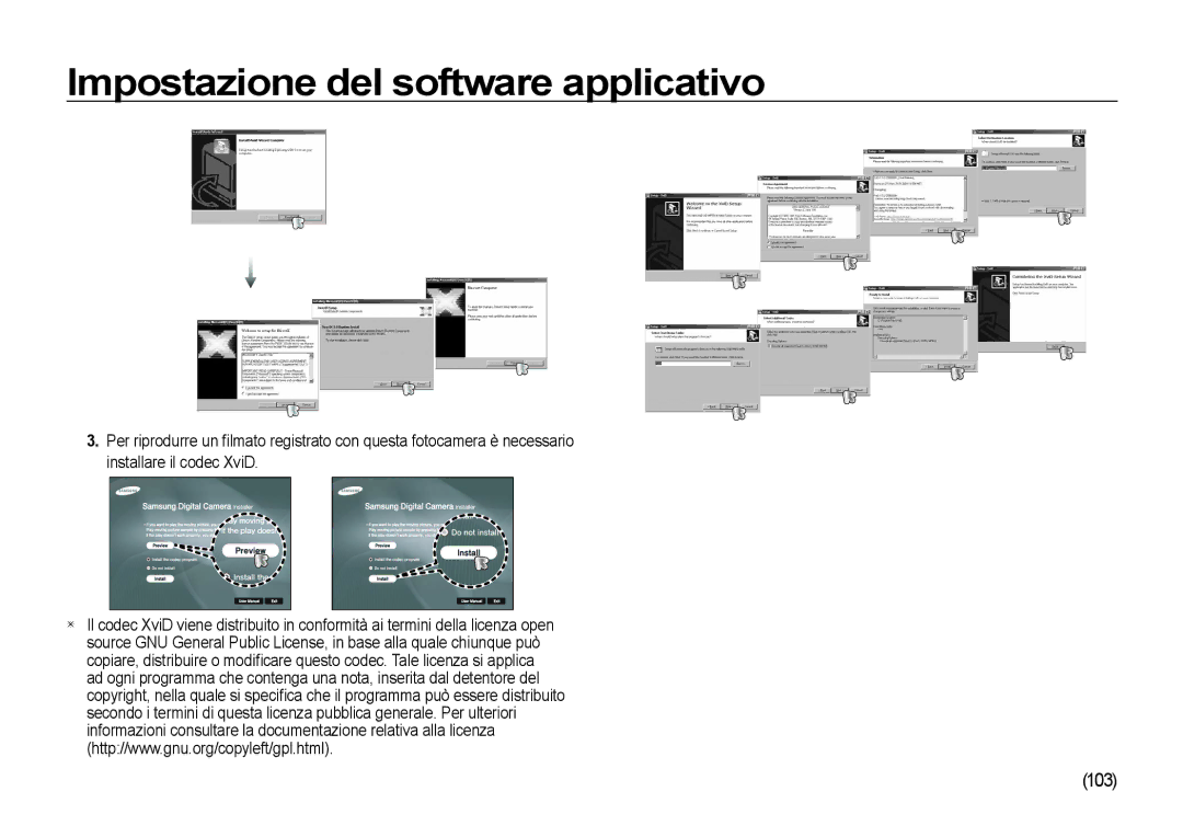 Samsung EC-NV4ZZSBA/IT, EC-NV4ZZSBA/E3, EC-NV4ZZPBA/E3, EC-NV4ZZTBB/E3, EC-NV4ZZBBA/E3 Impostazione del software applicativo 