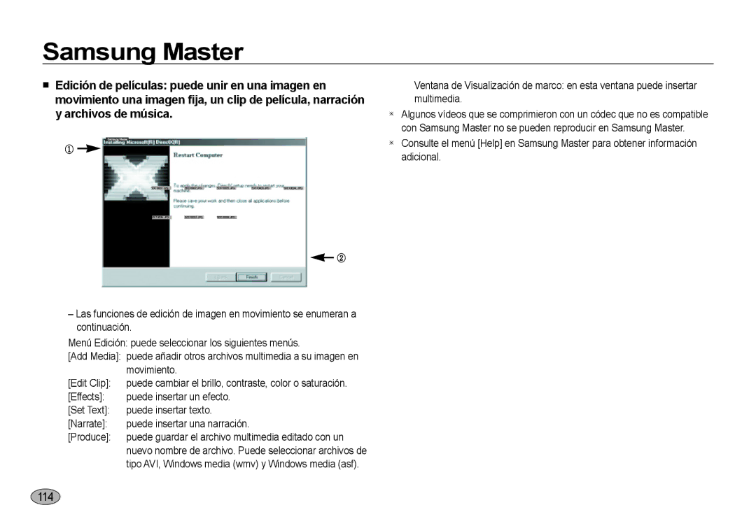 Samsung EC-NV4ZZSBA/E1, EC-NV4ZZSBA/E3, EC-NV4ZZPBA/E3, EC-NV4ZZTBB/E3, EC-NV4ZZBBA/E3, EC-NV4ZZTBE/E1, EC-NV4ZZBBB/E1 manual 114 