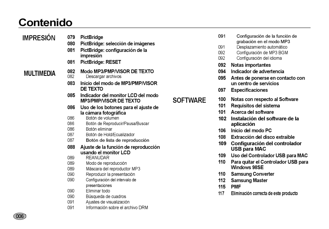 Samsung EC-NV4ZZSBA/E1, EC-NV4ZZSBA/E3, EC-NV4ZZPBA/E3, EC-NV4ZZTBB/E3, EC-NV4ZZBBA/E3, EC-NV4ZZTBE/E1 manual Impresión 