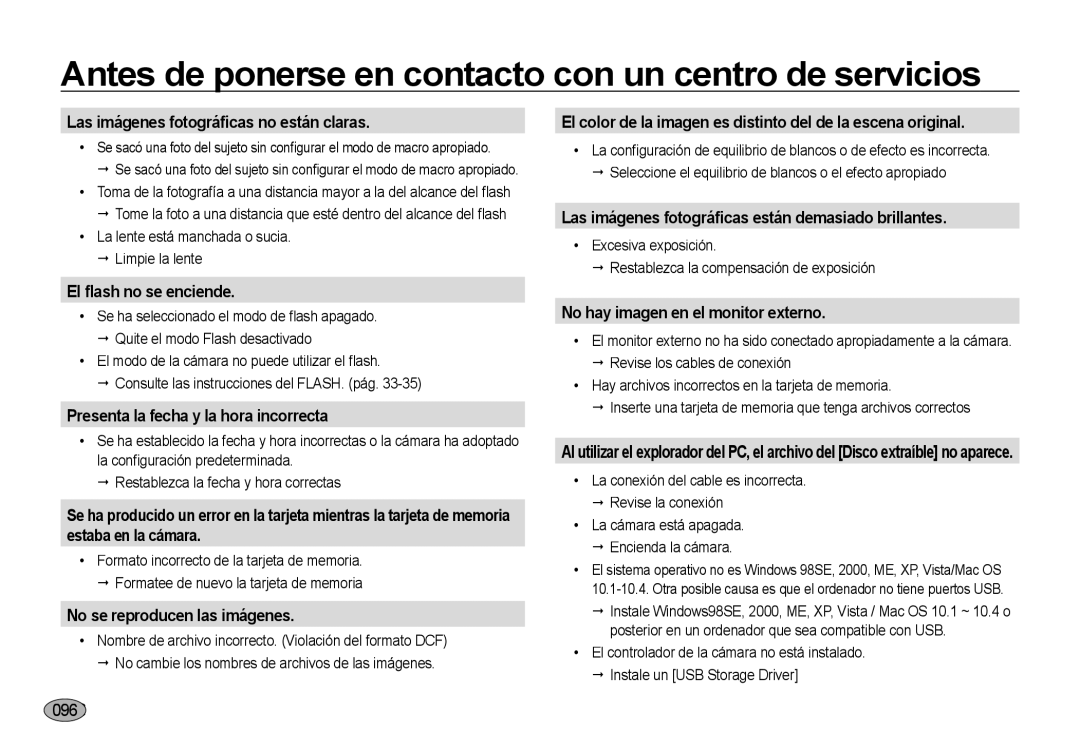 Samsung EC-NV4ZZPBA/E3 manual Las imágenes fotográﬁcas no están claras, Las imágenes fotográﬁcas están demasiado brillantes 