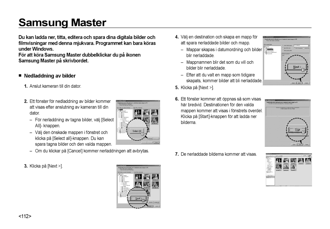 Samsung EC-NV4ZZBBA/E3, EC-NV4ZZSBA/E3, EC-NV4ZZPBA/E3, EC-NV4ZZTBB/E3, EC-NV4ZZBBA/E2 Samsung Master, Nedladdning av bilder 